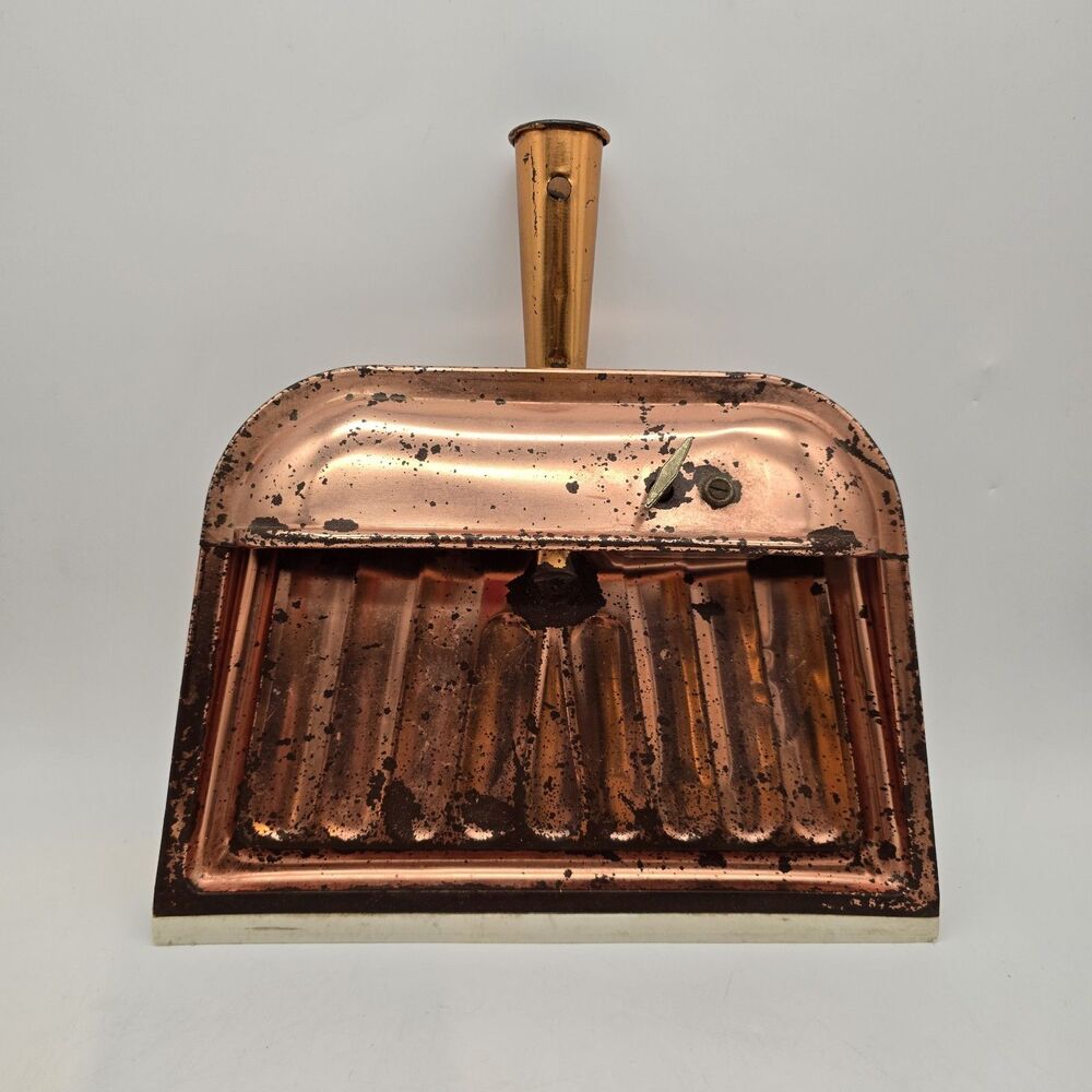 Vintage 1970s Ballonoff Neat 'n Tidy Musical Copper Tone Dustpan, Works!